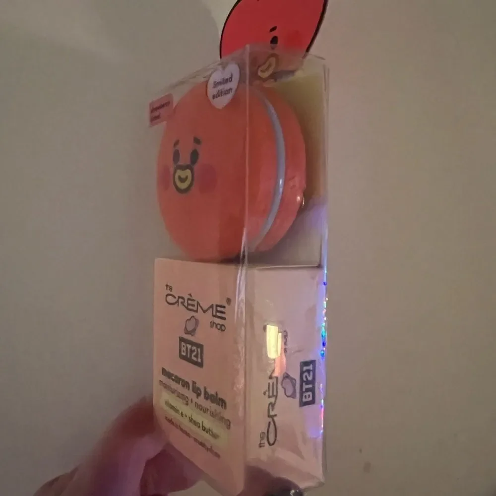 The Crème Shop BT21 Macaron Lip Balm - Strawberry Tinted Limited Edition